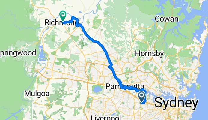 Hornsey Rd, Homebush West to East Market St, Richmond