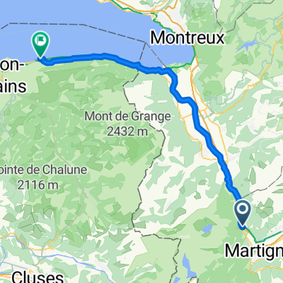Route du Rosel, Vernayaz nach Avenue de la Gare, Évian-les-Bains