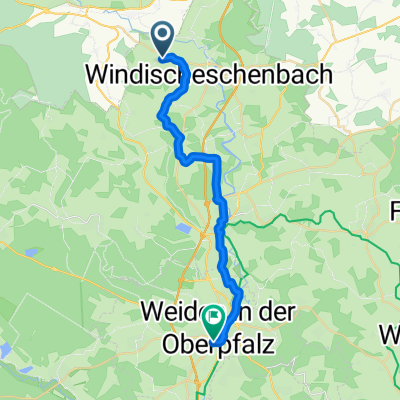 От Nottersdorf 1, Windischeschenbach до Dr.-Pfleger-Straße 32, Weiden in der Oberpfalz