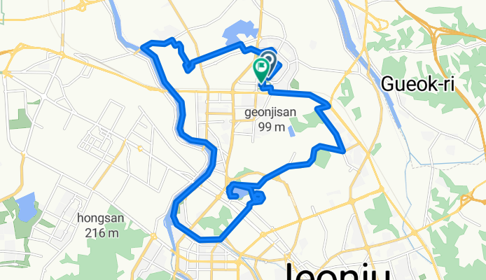 송천동2가, 전주시에서 송천동2가, 전주시까지