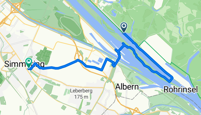 Ostösterreichischer Grenzlandweg, Wien nach Kaiser-Ebersdorfer-Straße, Wien