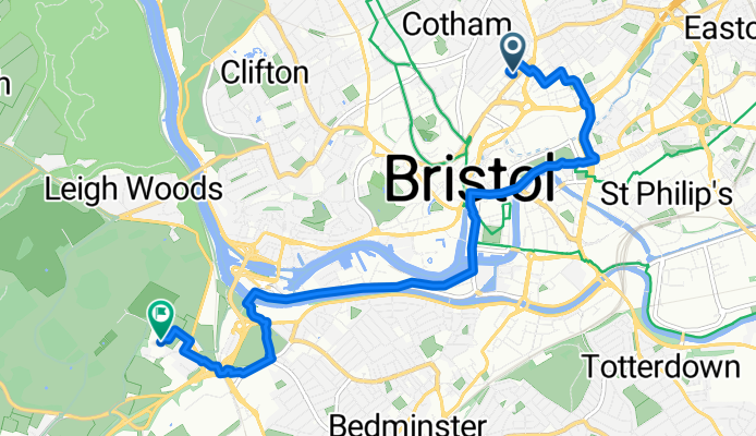 Barton Street, Bristol to Kennel Lodge Road, Bristol