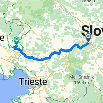 Peruzzijeva ulica, Ljubljana to Kozana, Dobrovo