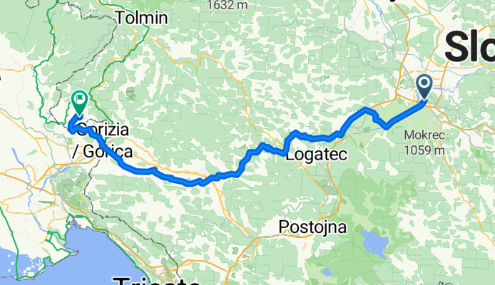 Peruzzijeva ulica, Ljubljana to Kozana, Dobrovo