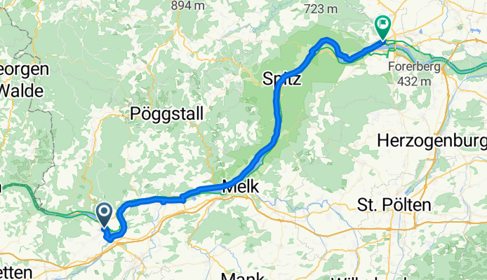 From Ybbs an der Donau to Krems an der Donau
