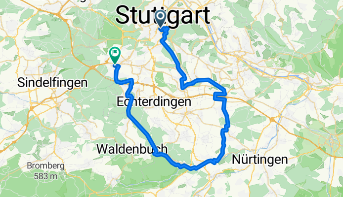 Heusteigstraße, Stuttgart nach Stoßäckerstraße, Stuttgart