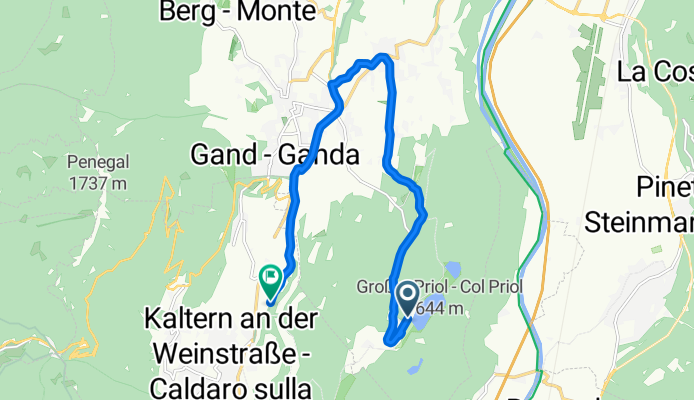 Montiggler Straße nach C7F3+4R