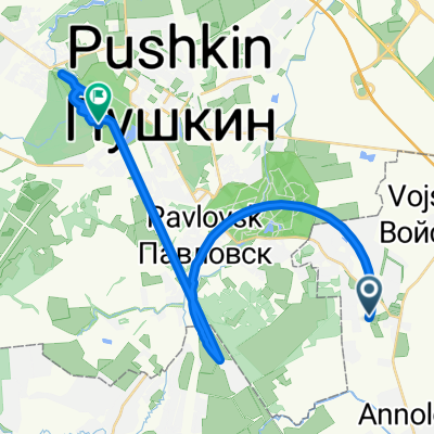 От Неизвестная Дорога до Парковая улица