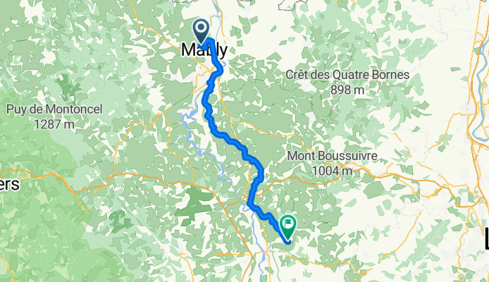 Route Bois Clair, Mably to Route des Montagnes du Matin, Salvizinet