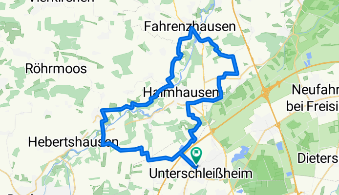 USH - Haimhausen - Fahrenzhausen- Ampermoching - Riedmoos - USH