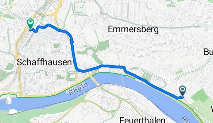 Lindliweg, Schaffhausen nach Bahnhofstrasse, Schaffhausen