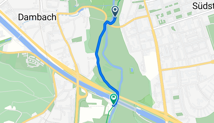 Dambacher Straße, Fürth nach Kellerweg, Fürth