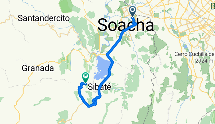 Ruta a Vía Alto Charco Sibate