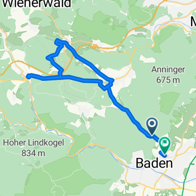 Einöde, Pfaffstätten nach Flamminggasse, Baden