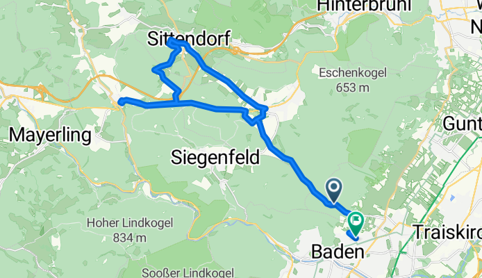 Einöde, Pfaffstätten nach Flamminggasse, Baden