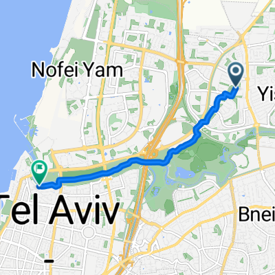 Kehillat Saloniki Street, Tel Aviv-Yafo to Yirmeyahu HaNavi Street, Tel Aviv-Yafo