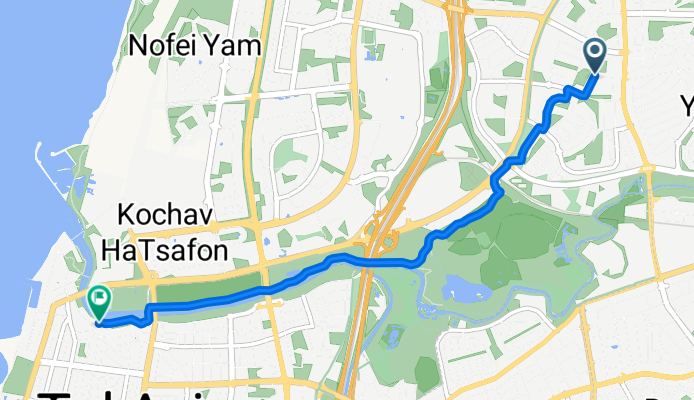 Kehillat Saloniki Street, Tel Aviv-Yafo to Yirmeyahu HaNavi Street, Tel Aviv-Yafo
