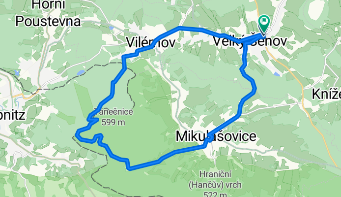 Velký Šenov do Velký Šenov