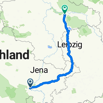 Markt, Saalfeld/Saale nach Zerbster Straße, Dessau-Roßlau