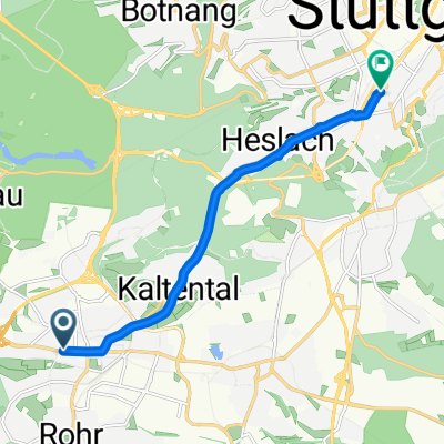 Krehlstraße, Stuttgart nach Heusteigstraße, Stuttgart