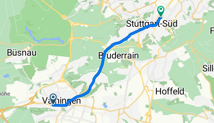 Krehlstraße, Stuttgart nach Heusteigstraße, Stuttgart