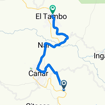 Panamericana, Canar a Ramón Borrero, El Tambo