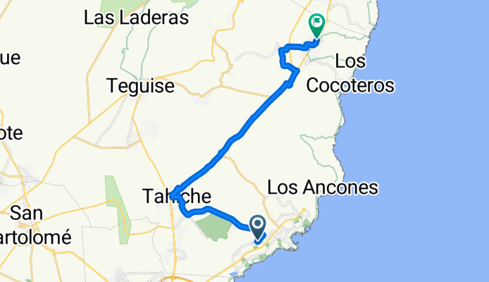Route zu Jardín de Cactus