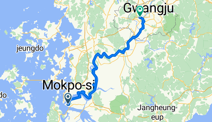 영암군 до 우산동, 광주광역시