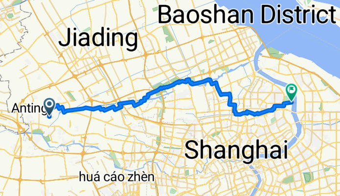 于田路, 上海市 to 军工路2000号, 上海市