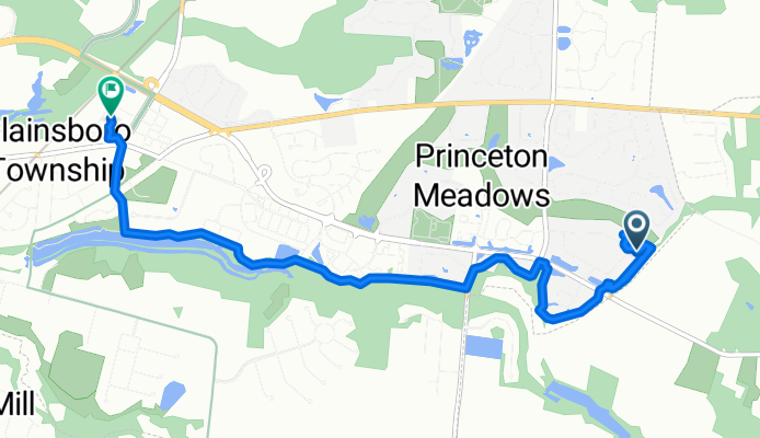 Ravens Crest Dr, Plainsboro to Schalks Crossing Rd, Plainsboro