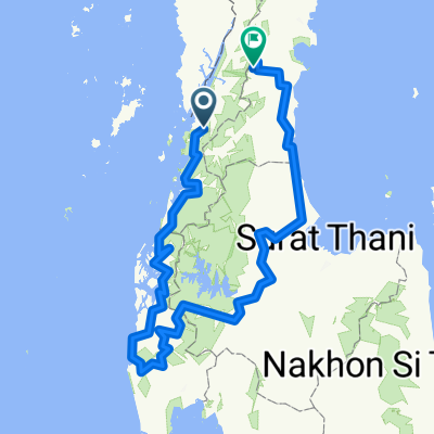 From Amphoe Mueang Ranong to Amphoe Thai Mueang