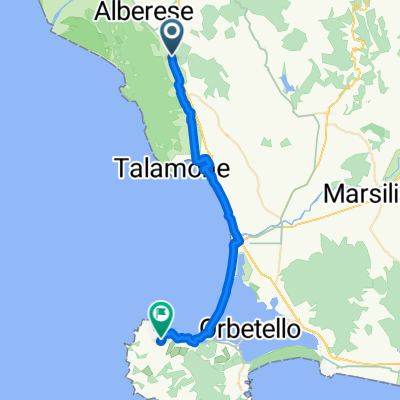 Route to Porto Santo Stefano