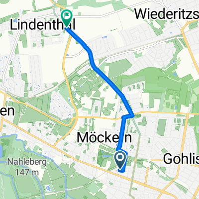 Georg-Schumann-Straße, Leipzig nach An der Hufschmiede, Leipzig