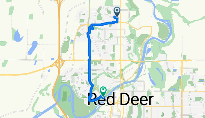 Kentwood Dr, Red Deer à Bowerponds Recreation Area, Red Deer
