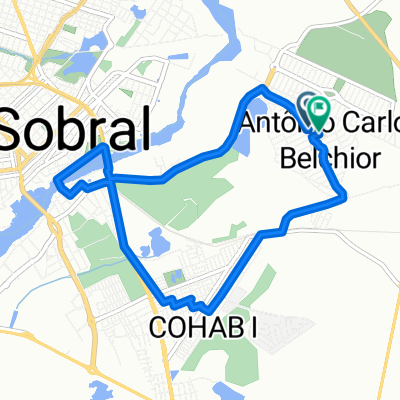 De Rua Vereador Domício Pereira a Rua Vereador Domício Pereira