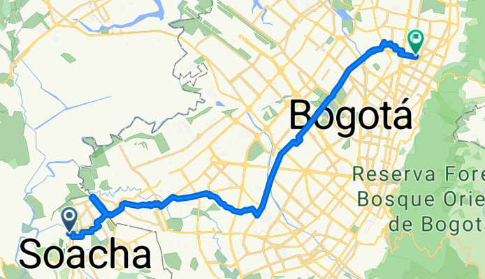 De Calle 1A 16-22 a Carrera 17a 102-58