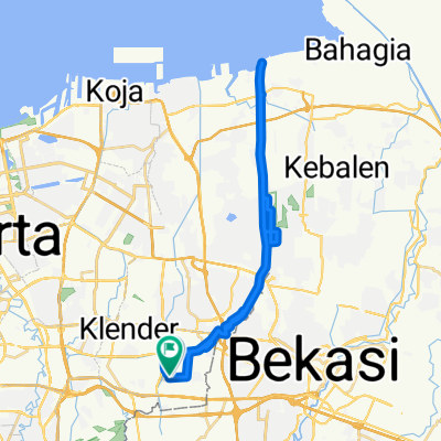 Jalan Kelapa Sawit Raya, East Jakarta to Jalan Kelapa Sawit Raya, East Jakarta
