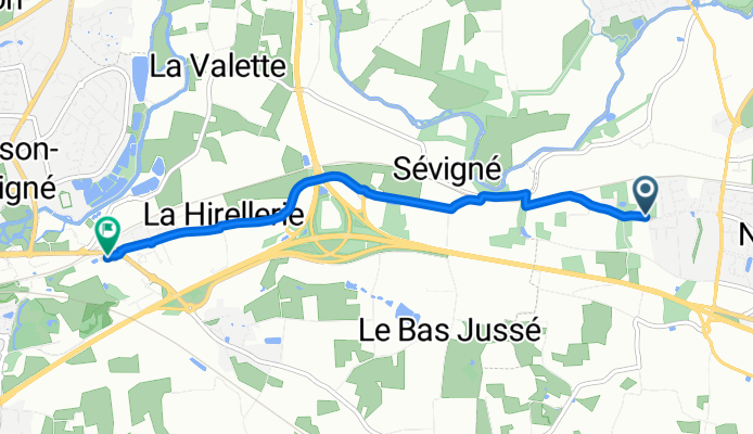 Rue Mélusine nach Cesson-Sévigné