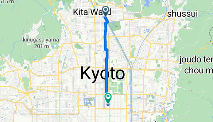 上賀茂菖蒲園町, 京都市へ秋野々町, 京都市