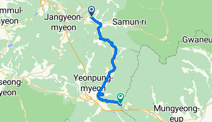 온천리, 충주시에서 괴산군까지