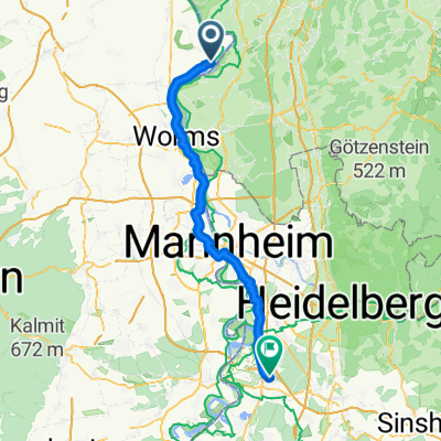 tag 3 : Landdammstraße, Hamm am Rhein nach hockenheim