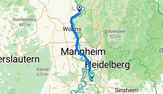tag 3 : Landdammstraße, Hamm am Rhein nach hockenheim