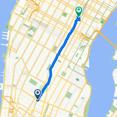 Lafayette St, New York to E 45th St, New York