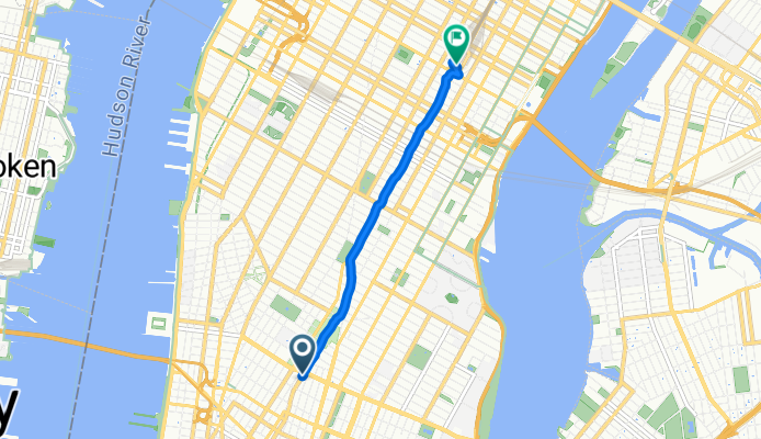 Lafayette St, New York to E 45th St, New York