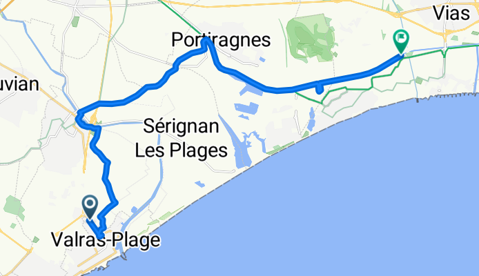 Avenue Charles Cauquil, Sérignan a Ouvrages du Libron, Vias