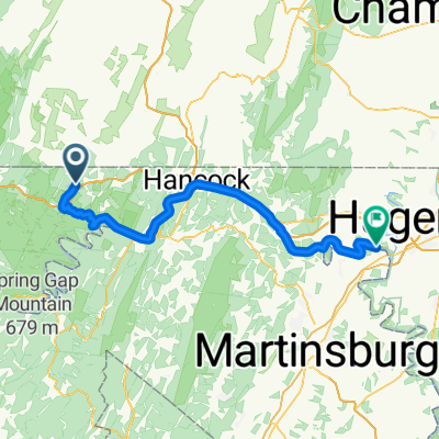 National Pike NE, Little Orleans to Potomac Heritage National Scenic Trail, Williamsport