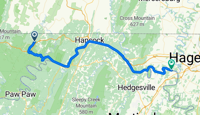 National Pike NE, Little Orleans to Potomac Heritage National Scenic Trail, Williamsport