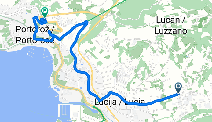 Liminjanska cesta, Portorož nach Letoviška pot, Portorož