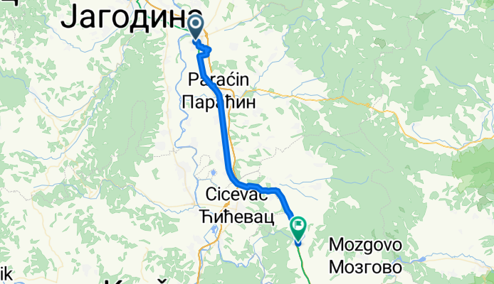 Útvonal innen: Ravanička