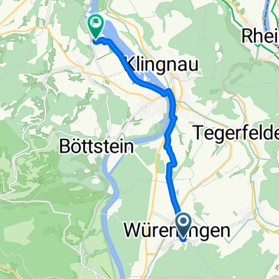 Baderweg, Würenlingen nach Feldstrasse, Leuggern